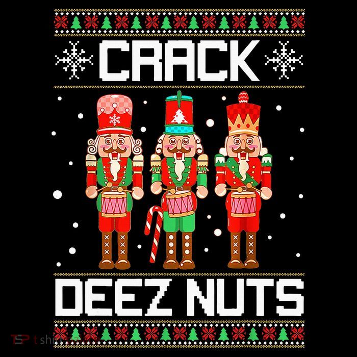 Crack Deez Nuts Ugly Christmas Sweater Xmas Nutcracker Mesh Reversible Basketball Jersey Tank