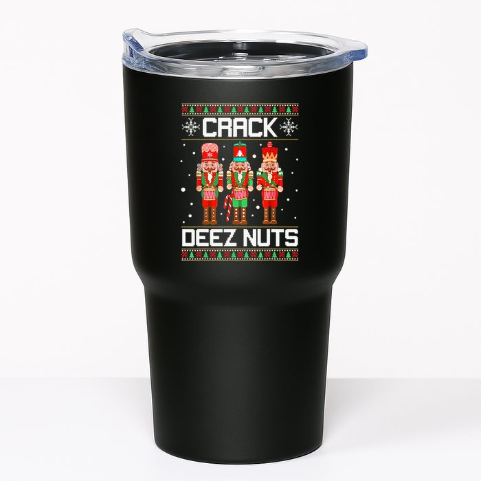 Crack Deez Nuts Ugly Christmas Sweater Xmas Nutcracker Tumbler