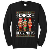 Crack Deez Nuts Ugly Christmas Sweater Xmas Nutcracker Tall Sweatshirt
