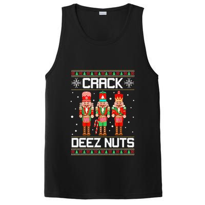 Crack Deez Nuts Ugly Christmas Sweater Xmas Nutcracker PosiCharge Competitor Tank