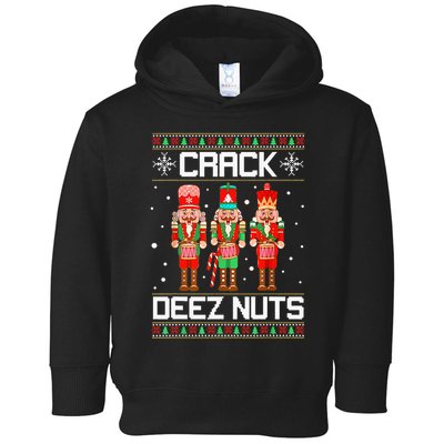 Crack Deez Nuts Ugly Christmas Sweater Xmas Nutcracker Toddler Hoodie