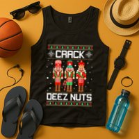 Crack Deez Nuts Ugly Christmas Sweater Xmas Nutcracker Tank Top