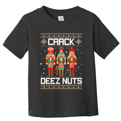 Crack Deez Nuts Ugly Christmas Sweater Xmas Nutcracker Toddler T-Shirt