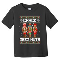 Crack Deez Nuts Ugly Christmas Sweater Xmas Nutcracker Toddler T-Shirt
