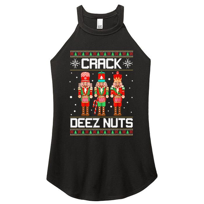 Crack Deez Nuts Ugly Christmas Sweater Xmas Nutcracker Women's Perfect Tri Rocker Tank
