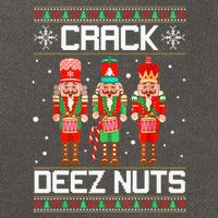Crack Deez Nuts Ugly Christmas Sweater Xmas Nutcracker Cotton Canvas Backpack
