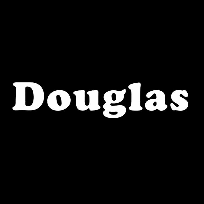 Classic Douglas Name Design Distinct Bold Font Drawstring Bag