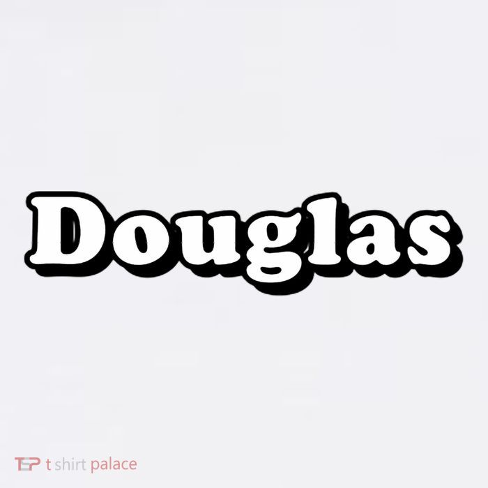 Classic Douglas Name Design Distinct Bold Font Full-Length Apron With Pockets