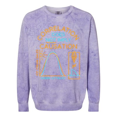 Correlation Does Not Imply Causation Colorblast Crewneck Sweatshirt