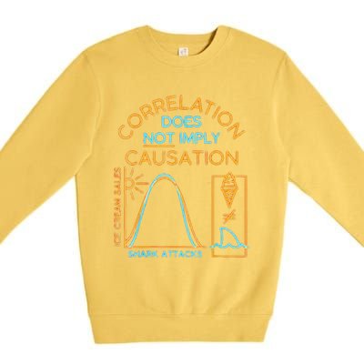 Correlation Does Not Imply Causation Premium Crewneck Sweatshirt