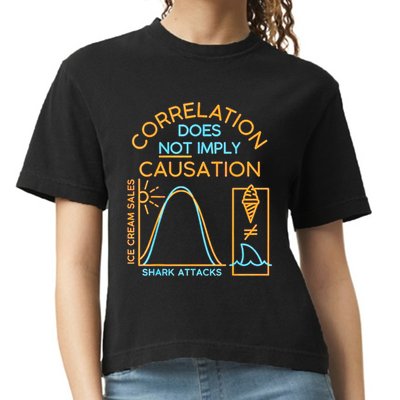 Correlation Does Not Imply Causation Comfort Colors Boxy T-Shirt