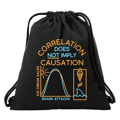 Correlation Does Not Imply Causation Drawstring Bag