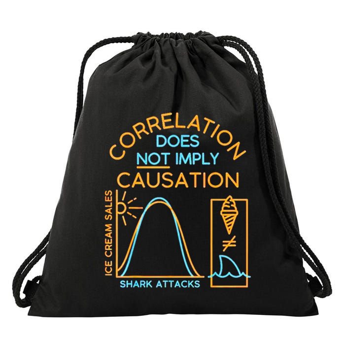 Correlation Does Not Imply Causation Drawstring Bag