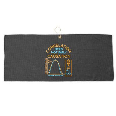 Correlation Does Not Imply Causation Large Microfiber Waffle Golf Towel