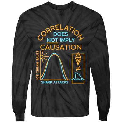 Correlation Does Not Imply Causation Tie-Dye Long Sleeve Shirt