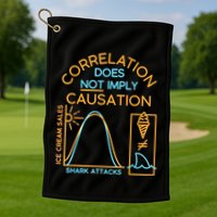 Correlation Does Not Imply Causation Golf Towel