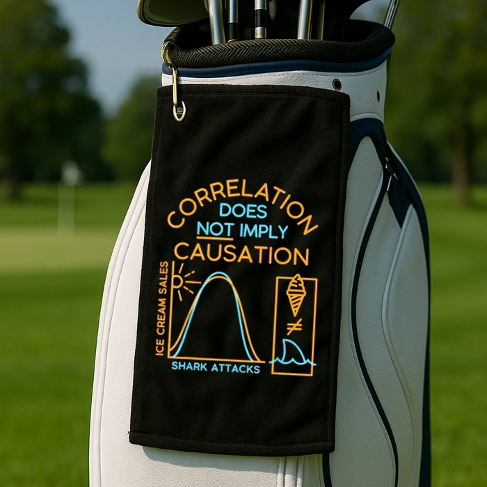 Correlation Does Not Imply Causation Golf Towel