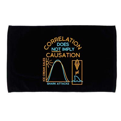 Correlation Does Not Imply Causation Microfiber Hand Towel