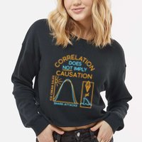 Correlation Does Not Imply Causation Cropped Pullover Crew