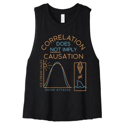 Correlation Does Not Imply Causation Women's Racerback Cropped Tank