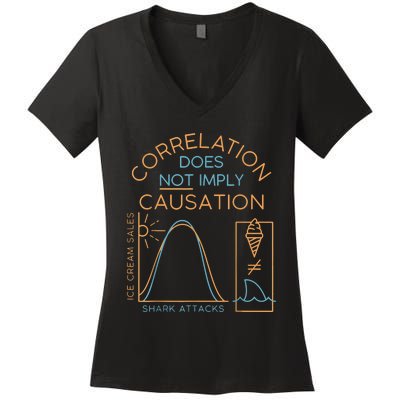 Correlation Does Not Imply Causation Women's V-Neck T-Shirt