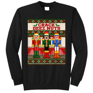 Crack Deez Nuts Nutcracker Ugly Christmas Sweater Funny Xmas Sweatshirt