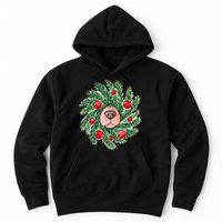 Cute Dog Nose Christmas Wreath Christmas Dog Mom Dog Lover Hoodie