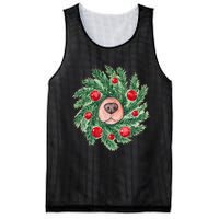 Cute Dog Nose Christmas Wreath Christmas Dog Mom Dog Lover Mesh Reversible Basketball Jersey Tank