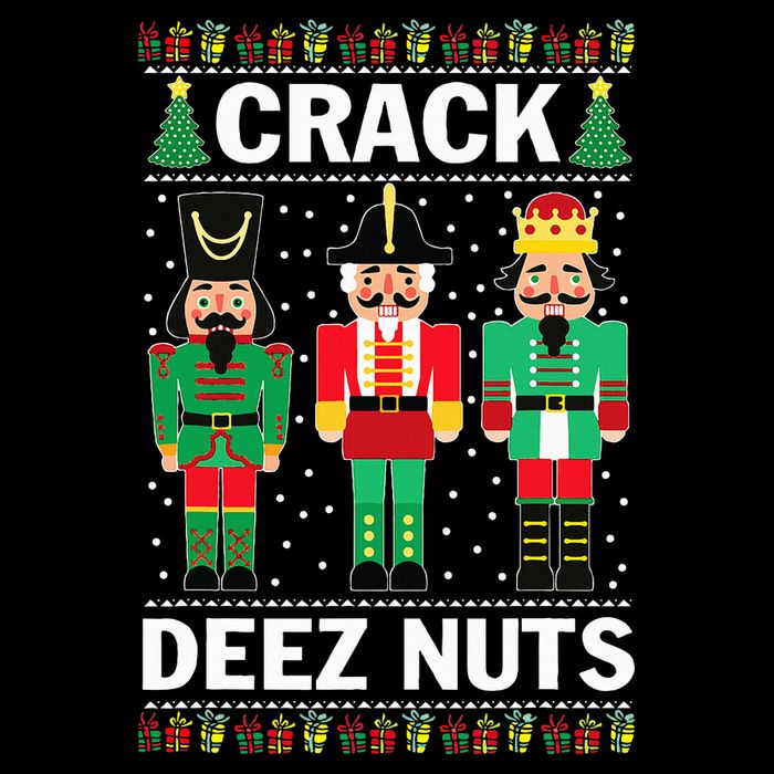 Crack Deez Nuts Funny Christmas Cooling Performance Long Sleeve Crew
