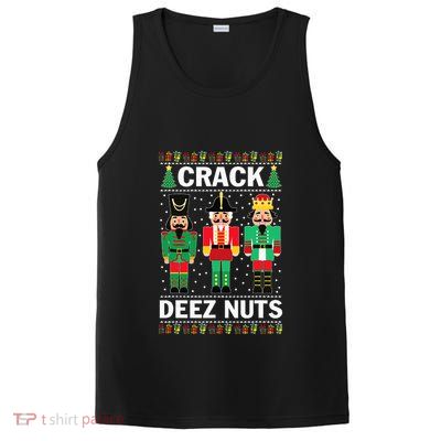 Crack Deez Nuts Funny Christmas PosiCharge Competitor Tank