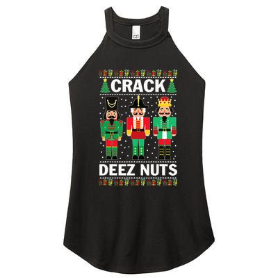 Crack Deez Nuts Funny Christmas Women's Perfect Tri Rocker Tank