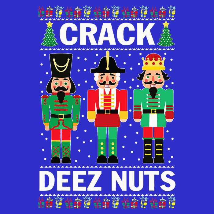 Crack Deez Nuts Funny Christmas Button