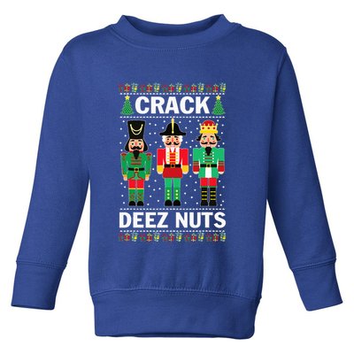 Crack Deez Nuts Funny Christmas Toddler Sweatshirt