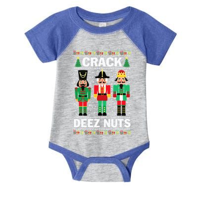 Crack Deez Nuts Funny Christmas Infant Baby Jersey Bodysuit