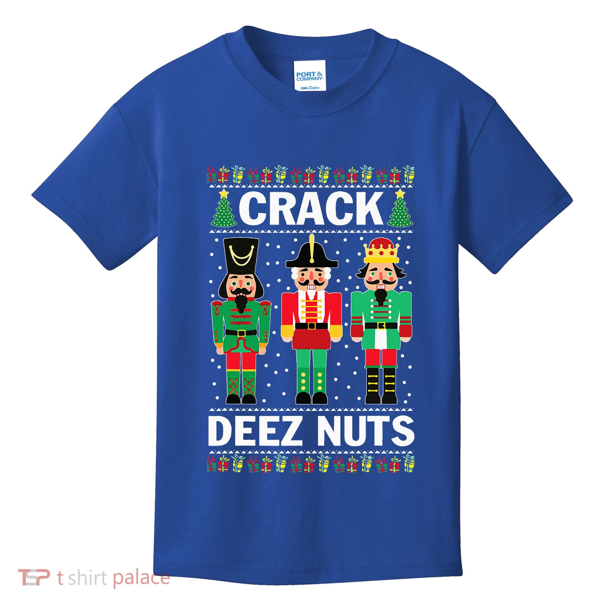 Crack Deez Nuts Funny Christmas Kids T-Shirt