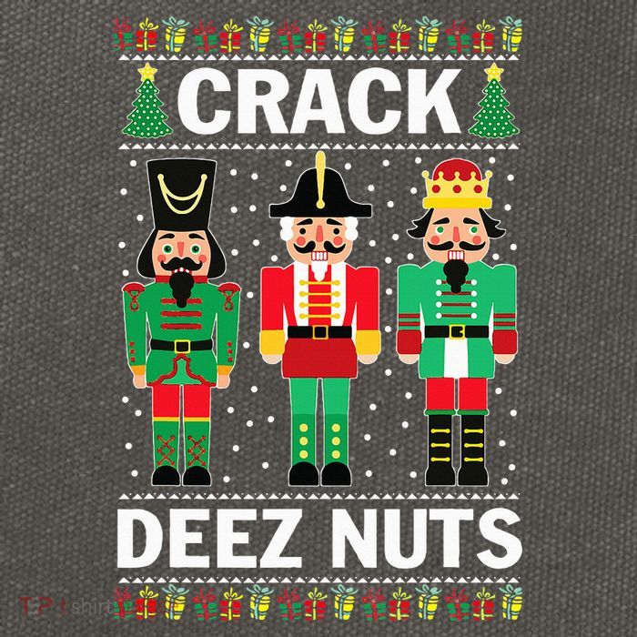 Crack Deez Nuts Funny Christmas Cotton Canvas Backpack