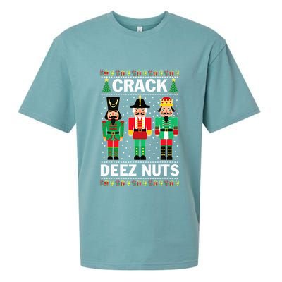 Crack Deez Nuts Funny Christmas Sueded Cloud Jersey T-Shirt