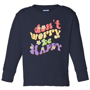 Christmas Do Not Worry Be Happy Graphic Toddler Long Sleeve Shirt