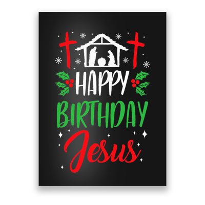 Christmas Day Outfit Happy Birthday Jesus Holiday Poster