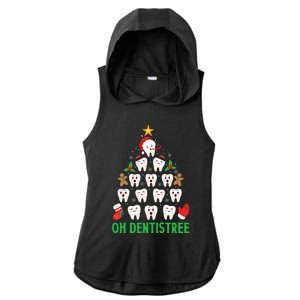 Christmas Dentist Oh Dentistree Funny Xmas Dental Ladies PosiCharge Tri-Blend Wicking Draft Hoodie Tank