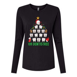 Christmas Dentist Oh Dentistree Funny Xmas Dental Womens Cotton Relaxed Long Sleeve T-Shirt