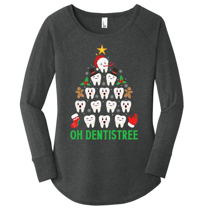 Christmas Dentist Oh Dentistree Funny Xmas Dental Women's Perfect Tri Tunic Long Sleeve Shirt