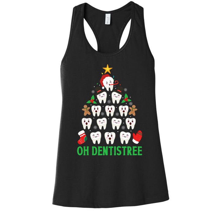 Christmas Dentist Oh Dentistree Funny Xmas Dental Women's Racerback Tank