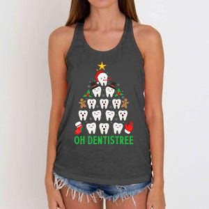 Christmas Dentist Oh Dentistree Funny Xmas Dental Women's Knotted Racerback Tank