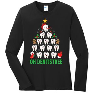 Christmas Dentist Oh Dentistree Funny Xmas Dental Ladies Long Sleeve Shirt