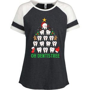 Christmas Dentist Oh Dentistree Funny Xmas Dental Enza Ladies Jersey Colorblock Tee