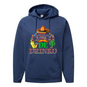 Cinco De O Funny Mexican Cinco De Mayo Ing Party Gift Performance Fleece Hoodie