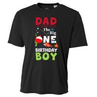 Cute Dad Of The Big One Birthday Fishing 1st First Birthday Gift Cooling Performance Crew T-Shirt