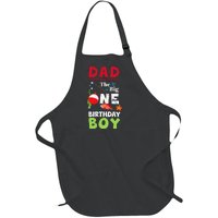 Cute Dad Of The Big One Birthday Fishing 1st First Birthday Gift Full-Length Apron With Pockets