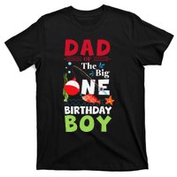 Cute Dad Of The Big One Birthday Fishing 1st First Birthday Gift T-Shirt